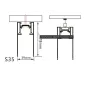 Rail Magnétique en Saillie Noir 1m Largeur 40mm en Aluminium Triphasé S35