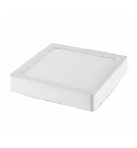 Plafonnier LED 12W 960lm (96W) Blanc Carré 167mmx167mm - Blanc du Jour 6000K