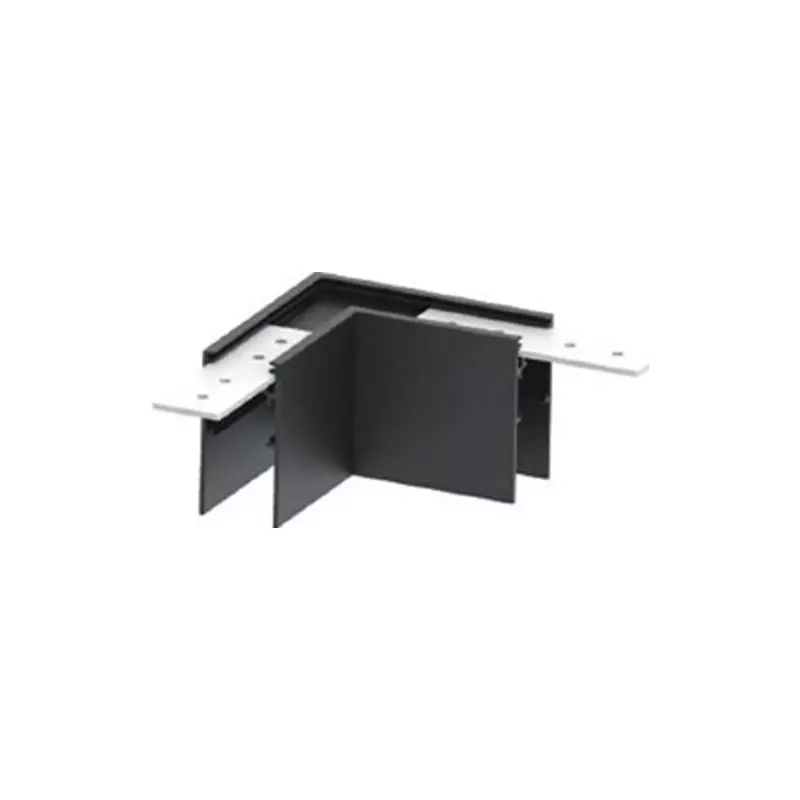 Connecteur d'Angle 90° Noir Aluminium pour Rails Triphasés Magnétique S20