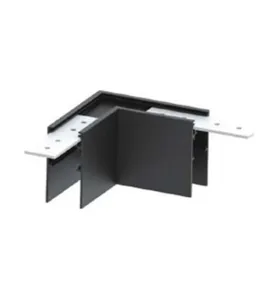 Connecteur d'Angle 90° Noir Aluminium pour Rails Triphasés Magnétique S20