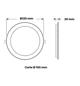 Plafonnier LED 6W encastrable extra plat