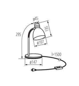 Lampe de bureau 40W Argent - culot E14