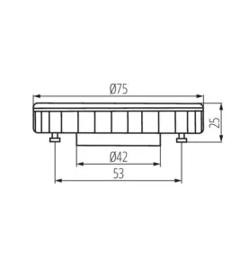 Ampoule LED GX53 9W équivalent à 55W - Blanc Chaud 3000K