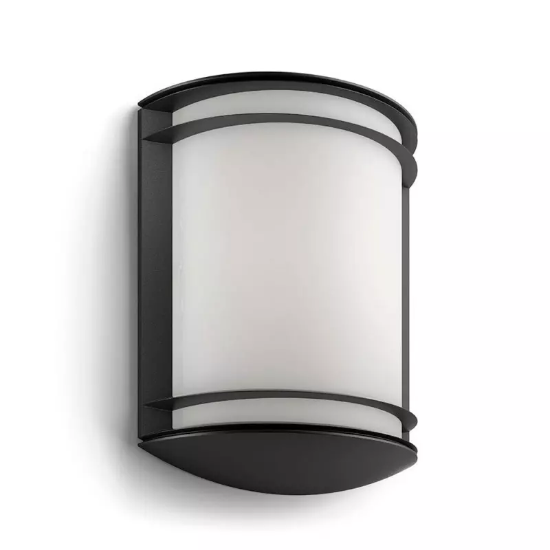 Applique murale LED Noir et Blanc 6W 600lm IP44 - Blanc Naturel 4000K