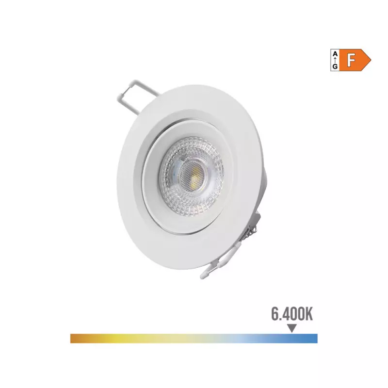 Spot LED Encastrable 5W 380lm 120° - Blanc Chaud 3200K