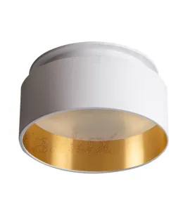 Support Spot Encastrable Plafond Blanc / Or ø 80mm GU10 /GU5.3