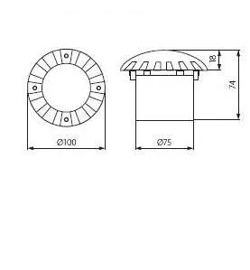 Borne LED encastrable sol 1W lumière 10W étanche