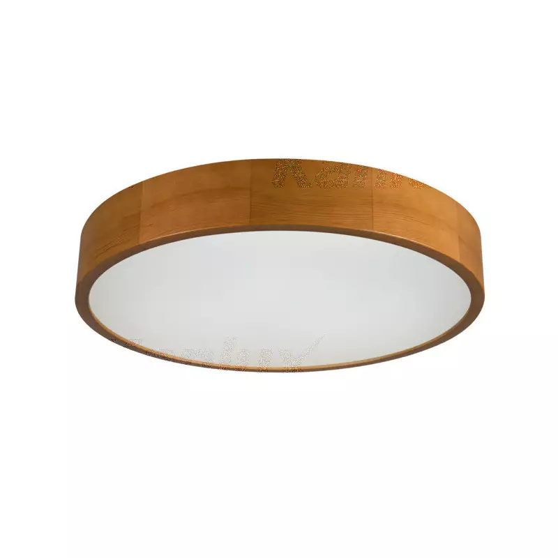 Plafonnier LED à Culot E27 3 x 20W Rond ∅475mm Or Chêne