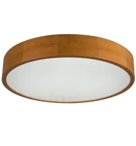 Plafonnier LED à Culot E27 3 x 20W Rond ∅475mm Or Chêne