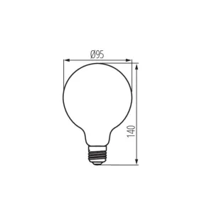 Ampoule LED 7W E27 G95 725lm (55W) - Blanc Chaud 2500K