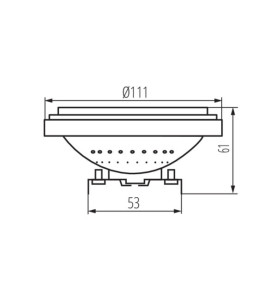 Ampoule LED 13W G53 AR-111 950lm (107W) - Blanc Naturel 4500K