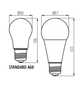 Ampoule LED 19W E27 A67 2452lm (150W) - Blanc Naturel 4000K