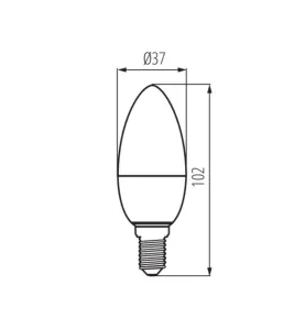 Ampoule LED 4,2W E14 C37 470lm (40W) - Blanc Naturel 4000K