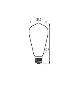 Ampoule LED 4W E27 ST64 250lm (25W) - Blanc Très Chaud 1800K