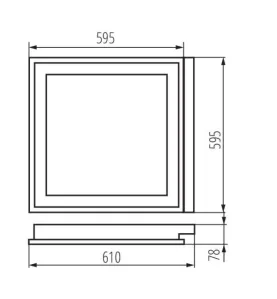 Dalle avec Diffuseur Opal encastrable 610x595mm pour Tubes LED T8 4x18W Max REGIS