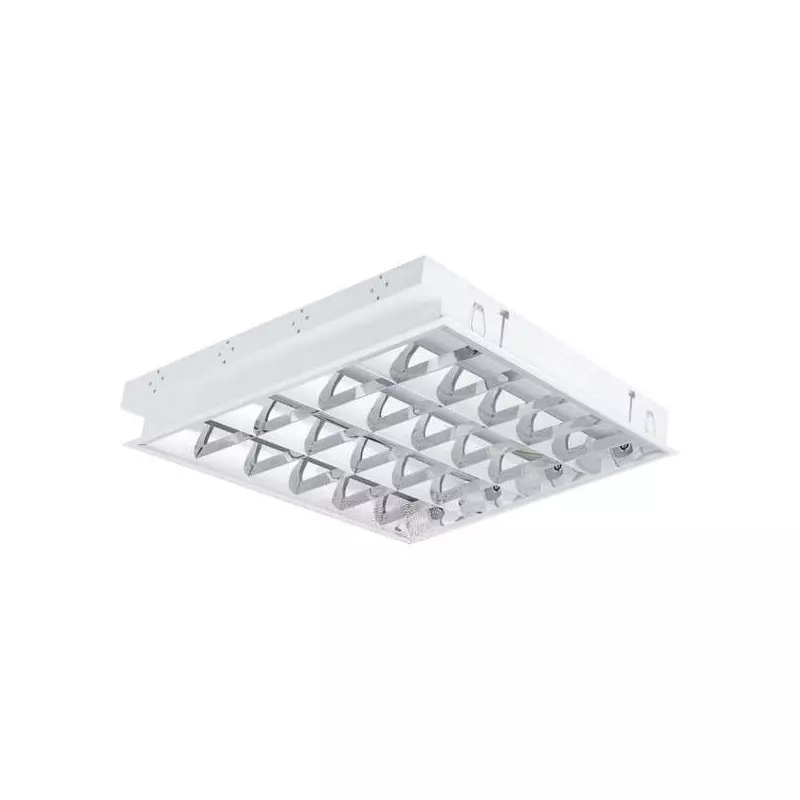 Dalle avec Grille encastrable 625x595mm pour Tubes LED T8 4x18W Max REGIS