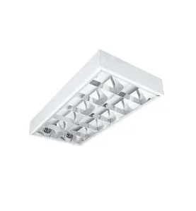 Dalle avec Grille saillie 615x300mm pour Tubes T8 2x18W Max