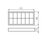 Dalle avec Grille saillie 615x300mm pour Tubes T8 2x18W Max