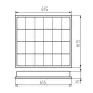 Dalle avec Grille saillie 615x615mm pour Tubes T8 4x18W Max