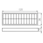 Dalle avec Grille saillie 1225x295mm pour Tubes T8 2x36W Max