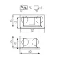 Mini Spot Rectangulaire 3W 140lm Étanche IP44 AC220-240V Graphite GLASI - Blanc Naturel 4000K