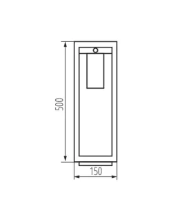 Luminaire Brun 15W E27 220-240V Étanche IP44 avec Détecteur et Ampoule Remplaçable