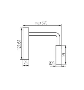 Applique LED 3,3W 145lm 30° Noir- Blanc Chaud 3000K