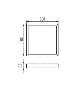 Cadre de Fixation Saillie Blanc pour BL ADTR Hauteur 65mm