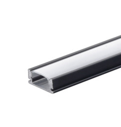 Profilé Aluminium Noir Fin 7mm pour Ruban LED 2m