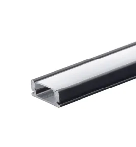 Profilé Aluminium Noir Fin 7mm pour Ruban LED 2m