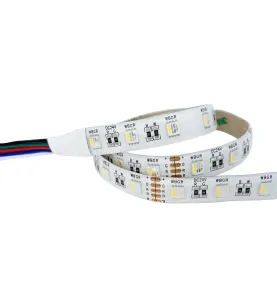 Ruban LED étanche IP65 60LED/m 17W/m 5m RGB + Blanc du Jour 6000K