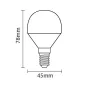 Ampoule LED E14 G45 5,5W 450lm (44W) 240° - Blanc du Jour 6000K