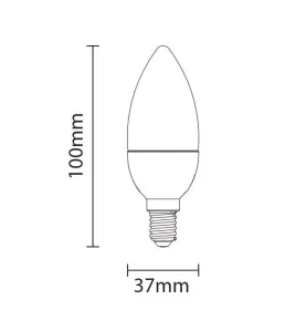 Ampoule LED E14 5,5W 450lm (44W) 180° - Blanc Chaud 2700K