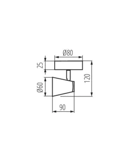 Applique saillie pour 1 ampoule GU10 - Blanc