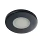 Support de spot encastrable perçage 60-62mm - étanche IP44 rond Mat noir