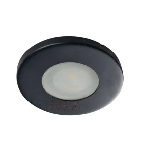 Support de spot encastrable perçage 60-62mm - étanche IP44 rond Mat noir