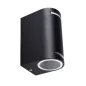 Luminaire mural pour 2 ampoules GU10 étanche IP44 Noir