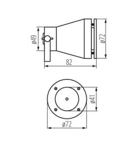 Spot à fixer au sol pour 1 ampoule GU5,3 étanche IP68 Vert