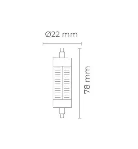 Ampoule R7S type crayon 78mm 6W