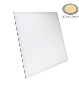 Dalle LED 36W 210W 3600lm Carré Blanc 620mmx620mm - Blanc Chaud 2700K