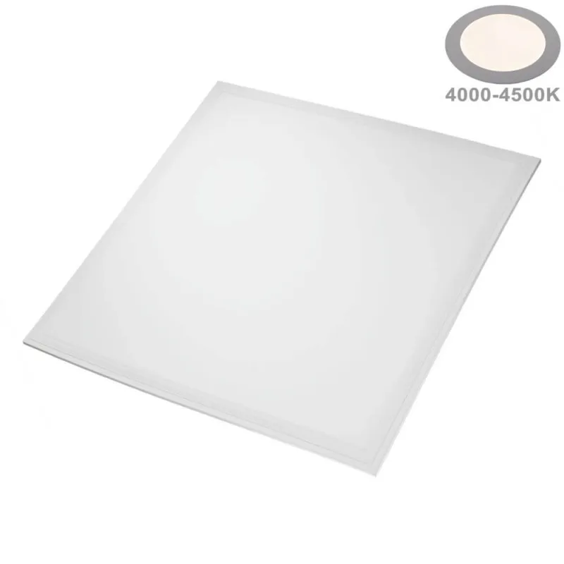 Dalle LED 36W 210W 3600lm Carré Blanc 620mmx620mm - Blanc Naturel 4500K