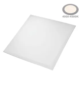 Dalle LED 36W 210W 3600lm Carré Blanc 620mmx620mm - Blanc Naturel 4500K