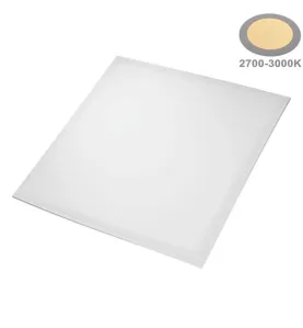 Dalle LED 36W 210W 3600lm Carré Blanc 620mmx620mm - Blanc Chaud 2700K