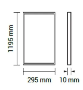 Dalle LED 36W 210W 3600lm Blanc Rectangulaire 295mmx1195mm - Blanc du Jour 6000K