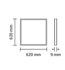 Plafonnier LED 45W 240W 3600lm Carré Blanc 620mmx620mm - Blanc Chaud 2700K