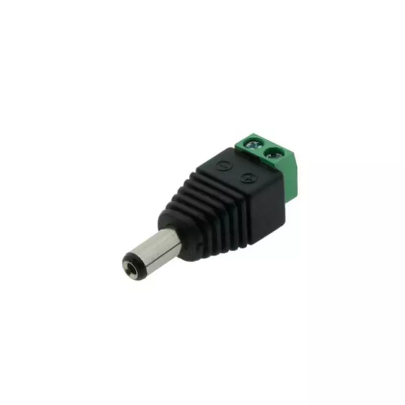 Connecteur pour Ruban LED DC Mâle Noir et Vert