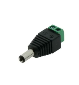 Connecteur pour Ruban LED DC Mâle Noir et Vert