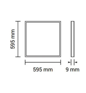 Panneau LED 40W 4800lm 600x600mm UGR 19