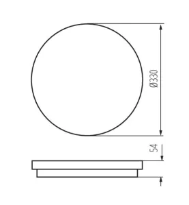 Plafonnier LED 36W étanche IP65 rond ∅330mm - Blanc Naturel 4000K