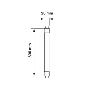 Tube LED T8 9W 600mm 900lm Rotatif Nano-Plastique - Blanc du Jour 6000K